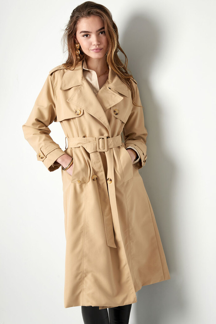 Long basic trench coat - black S Picture2